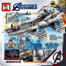 Carica l'immagine nel visualizzatore di Gallery, Avengers Marvel Superheroes Ultimate Quinjet Interstellar Space Fighter Figures MOC Building Blocks Movie Model Bricks Toys Kids - 7aleon